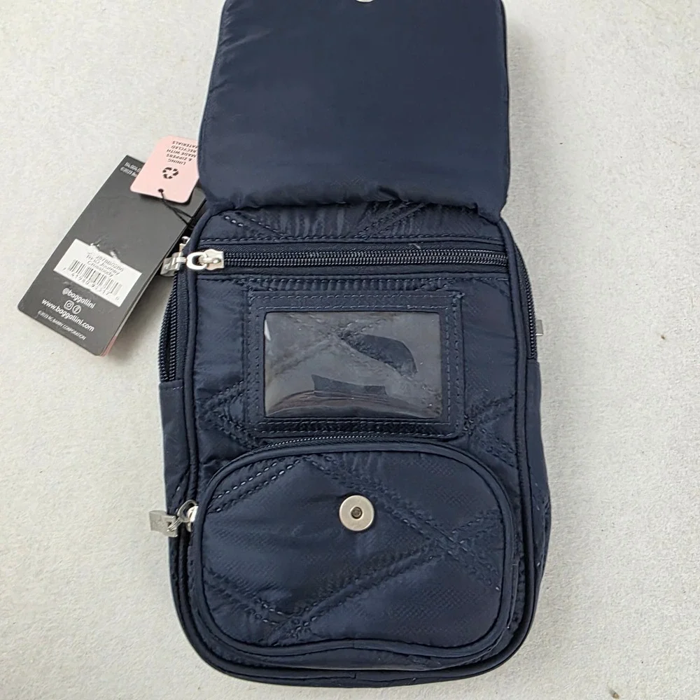 Baggallini RFID Journey Crossbody Navy Travel Bag Lightweight NWT Adjustable